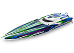 Green Spartan® SR:  Brushless 36" Race Boat with TQi™ Traxxas Link™ Enabled 2.4GHz Radio System & Traxxas Stability Management (TSM)®