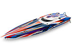 Orange Spartan® SR:  Brushless 36" Race Boat with TQi™ Traxxas Link™ Enabled 2.4GHz Radio System & Traxxas Stability Management (TSM)®