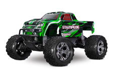 Stampede 2WD BL-2s (#36354-4) Front Three-Quarter View (Green)