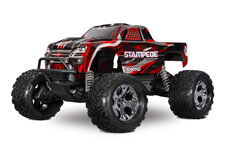 Stampede 2WD BL-2s (#36354-4) Front Three-Quarter View (Red)