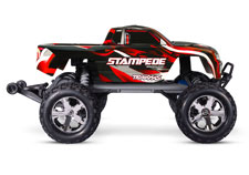 Stampede 2WD BL-2s (#36354-4) Side View (Red)