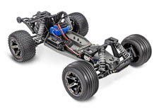 Rustler 2WD BL-2s (#37354-74) Chassis Three-Quarter View