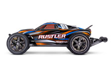 Rustler 2WD BL-2s (#37354-4) Side View (Orange)