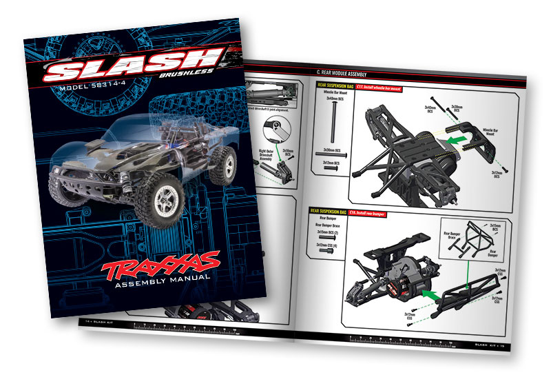 Slash 2WD BL-2s Unassembled Kit (#58314-4) Manual