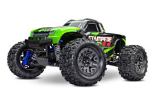 Stampede 4X4 Brushless (#67154-4) Front Three-Quarter View (Green)