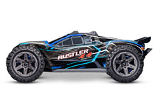 Rustler 4X4 Brushless (#67164-4) Side View (Blue)