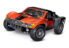 Slash 4X4 Brushless (#68154-4) Front Three-Quarter View (FOX)