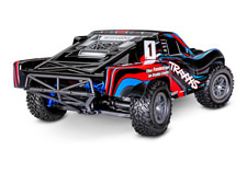 Slash 4X4 Brushless (#68154-4) Rear Three-Quarter View (Red)