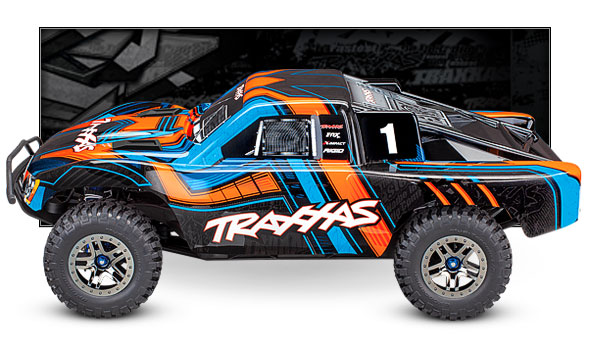 Slash 4X4 Ultimate (#68077-4) Side View (Orange)