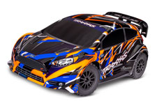 Fiesta ST Rally VXL Brushless (#74267-4) Front Three-Quarter View (Orange)