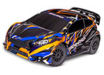 Orange Ford® Fiesta® ST Rally VXL:  1/10 Scale Brushless Rally Racer with TQi™ Traxxas Link™ Enabled 2.4GHz Radio System & Traxxas Stability Management (TSM)®