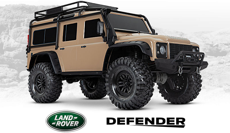 TRX-4 Defender (#82056-4) Front Three-Quarter View (Sand)