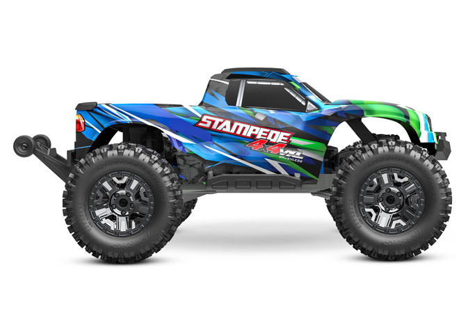 Stampede 4X4 VXL (#90376-4) Side View (Green)