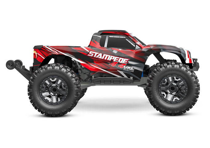 Stampede 4X4 VXL (#90376-4) Front Three-Quarter View (Red)