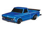 Blue Drag Slash with 1967 Chevrolet® C10 Truck Body:  1/10 Scale 2WD Drag Racing Truck with TQi™ Traxxas Link™ Enabled 2.4GHz Radio System & Traxxas Stability Management (TSM)®